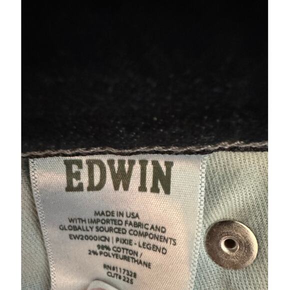 New ~ EDWIN ~ Free People ~  Legend Pixie Mid Rise Skinny Jeans Size 28 - Picture 8 of 10